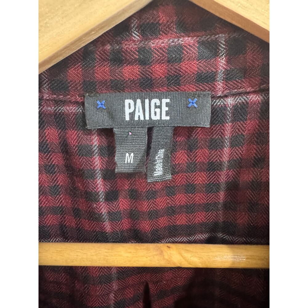 Paige maroon/black/white plaid - Picture 2 of 3